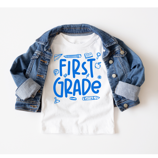 First Grade Boy Doodle Back to School DTF Transfer