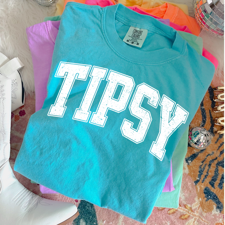 Tipsy Varsity Summer Screen Print Transfer