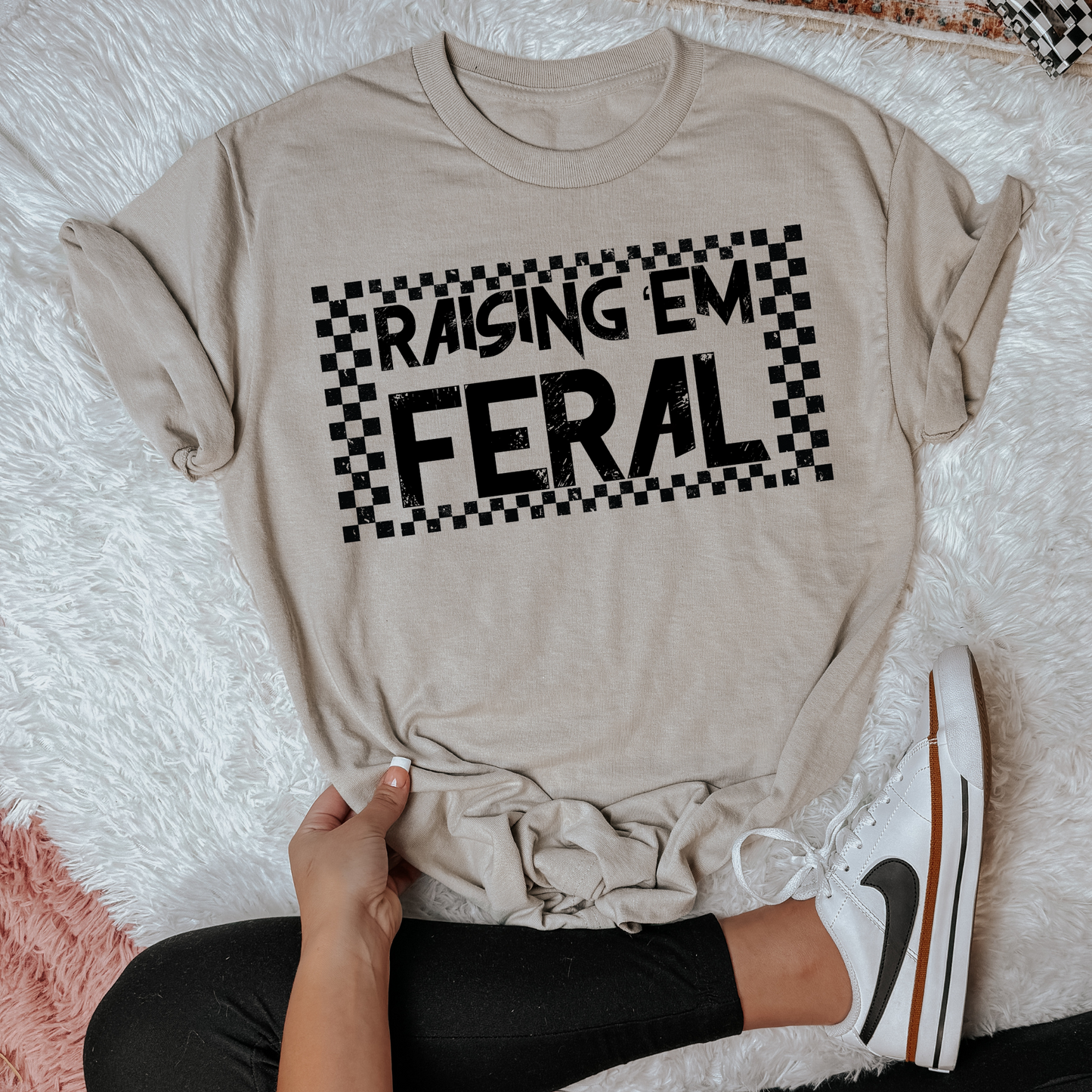 Raising 'Em Feral Black DTF Transfer