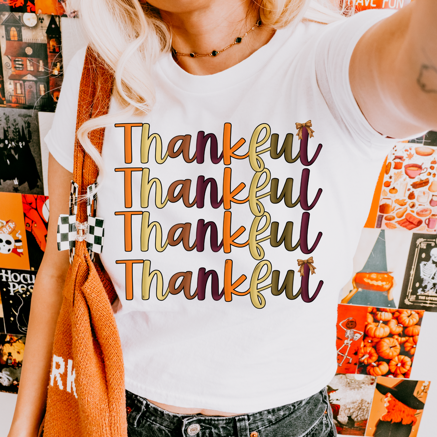 Thankful Monochromatic Thanksgiving PNG Digital Download