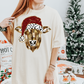 Brushstroke Christmas Cow DTF Transfer