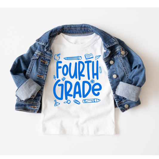 Fourth Grade Boy Doodle Back to School DTF Transfer
