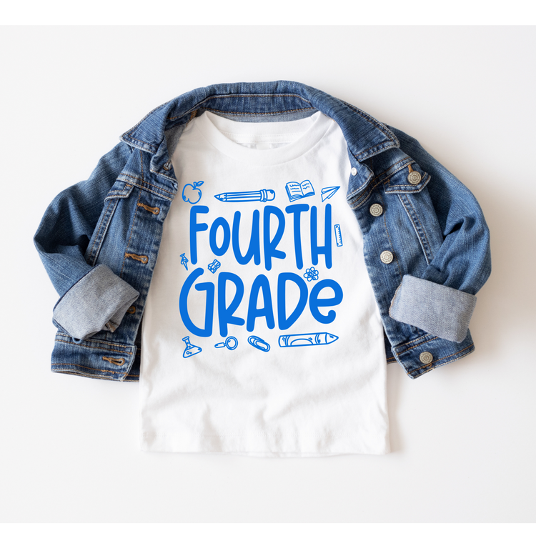 Fourth Grade Boy Doodle Back to School DTF Transfer