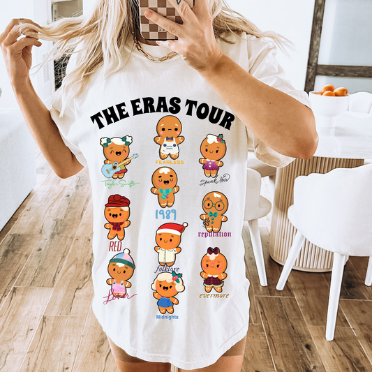 Gingerbread Era Tour Season White DTF Transfer