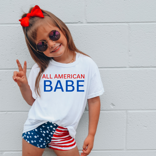 All American Babe Red + Blue PNG Digital Download