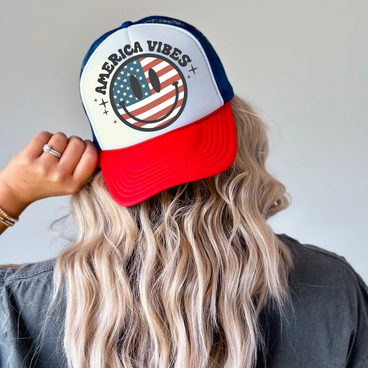 America Vibes DTF Transfer for Trucker Hat