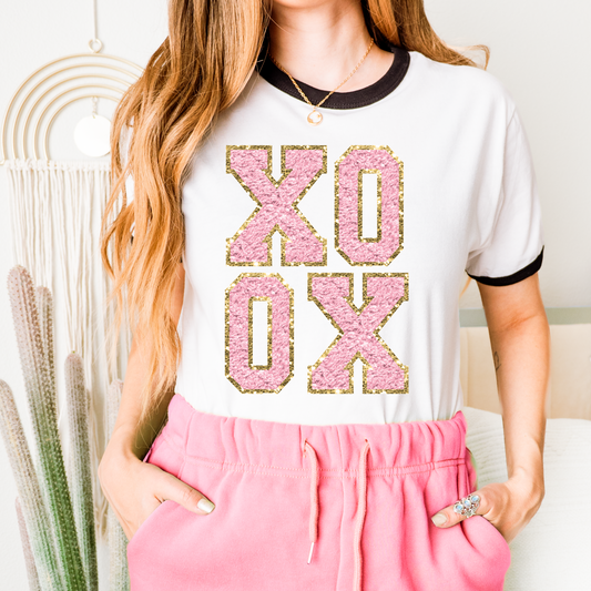 XOXO Faux Chenille Valentine's DTF Transfer