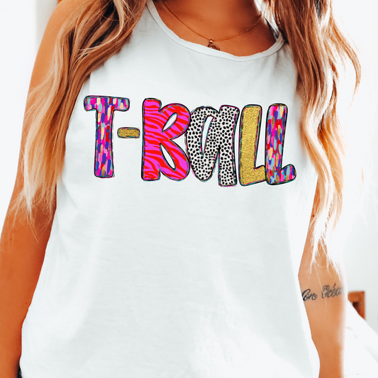 Neon Brushstroke Tball DTF Transfer