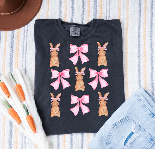Bunny and Bows Coquette Easter DTF Transfer