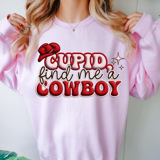 Cupid, Find me a Cowboy Bubbles DTF Transfer