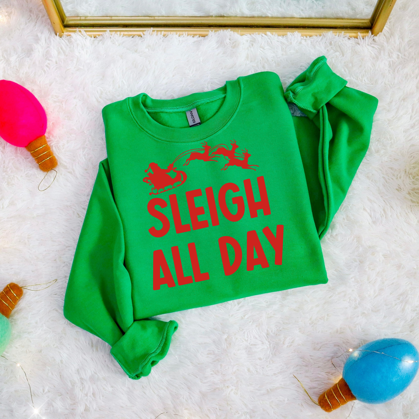 Sleigh All Day Red Christmas DTF Transfer