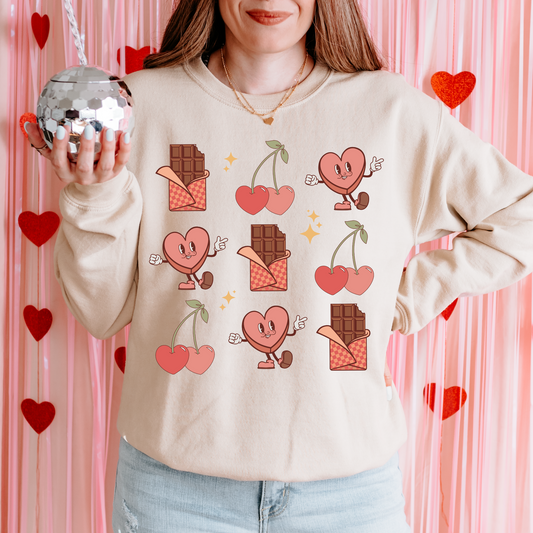 Chocolate Bar + Cherry Valentine's DTF Transfer