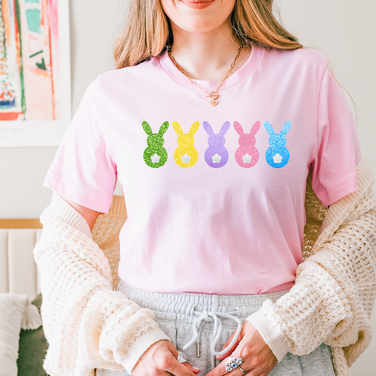 Rainbow Bunnie Tails Easter DTF Transfer