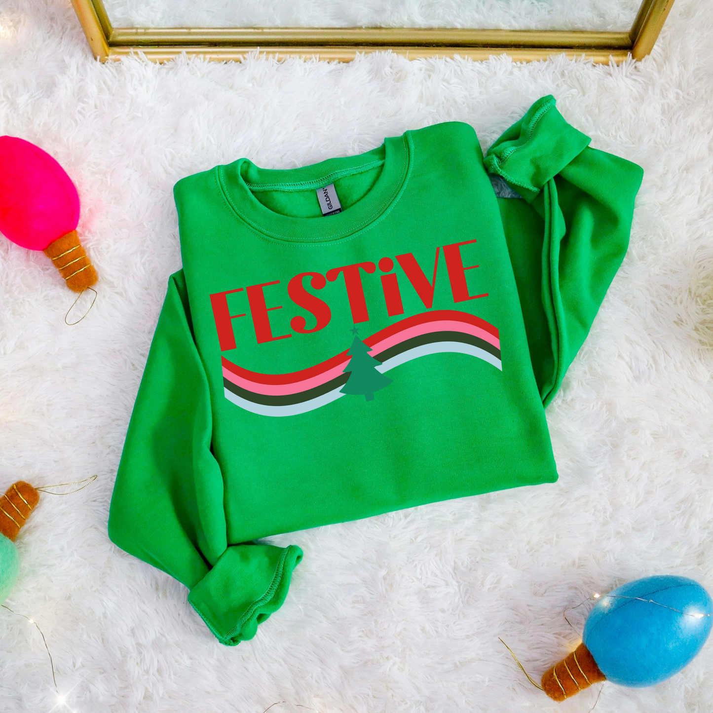 Retro Festive Christmas DTF Transfer