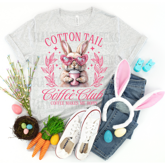 Cottontail Coffee Club Trendy Easter DTF Transfer