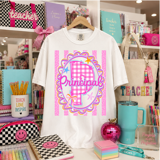 Principal Pink Coquette Framed DTF Transfer