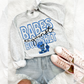 Babes Against Bullshit Blue Faux Embroidery DTF Transfer