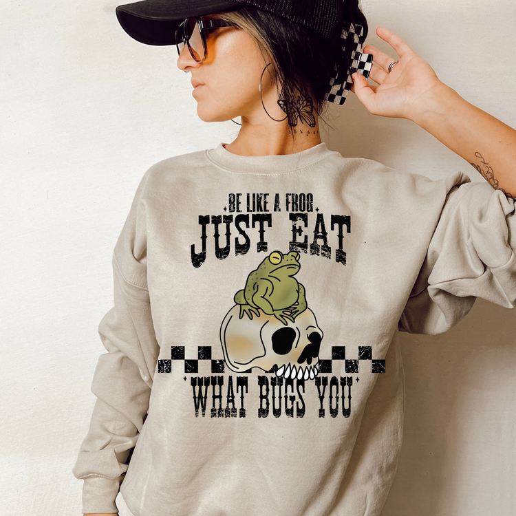 Be Like a Frog and Eat What Bugs You PNG Digital Download