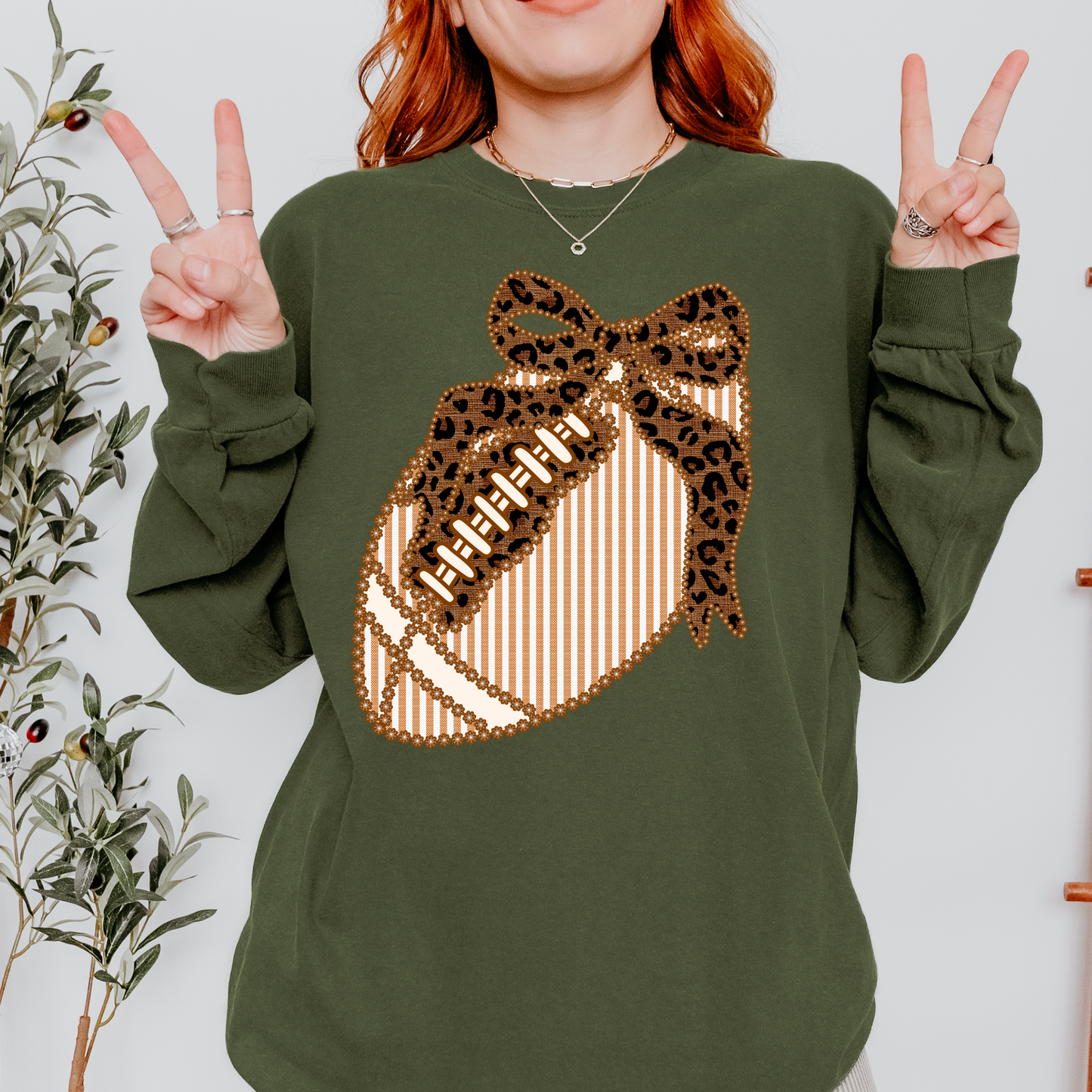 Coquette Seersucker Football Clear Film Screen Print Transfer