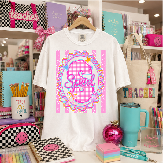 Sped Pink Coquette Framed DTF Transfer