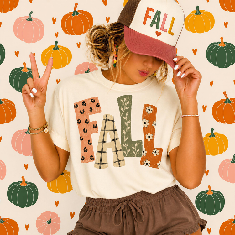 Whimsical Fall Doodle Boho DTF Transfer