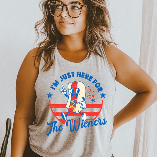 Here for the Weiners Retro 4th of July DTF Transfer