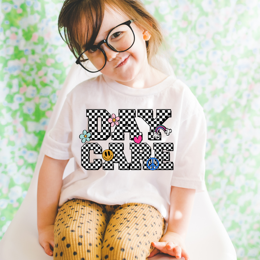 Retro Checkered Daycare Back to School DTF Transfer