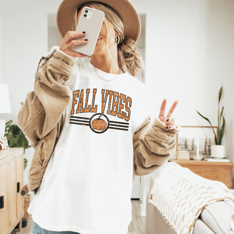 Fall Vibes Clear Film Screen Print Transfer