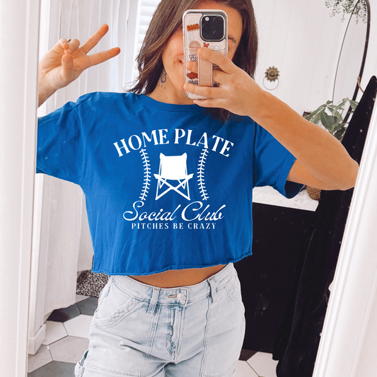 Homeplate Social Club White Baseball DTF Transfer