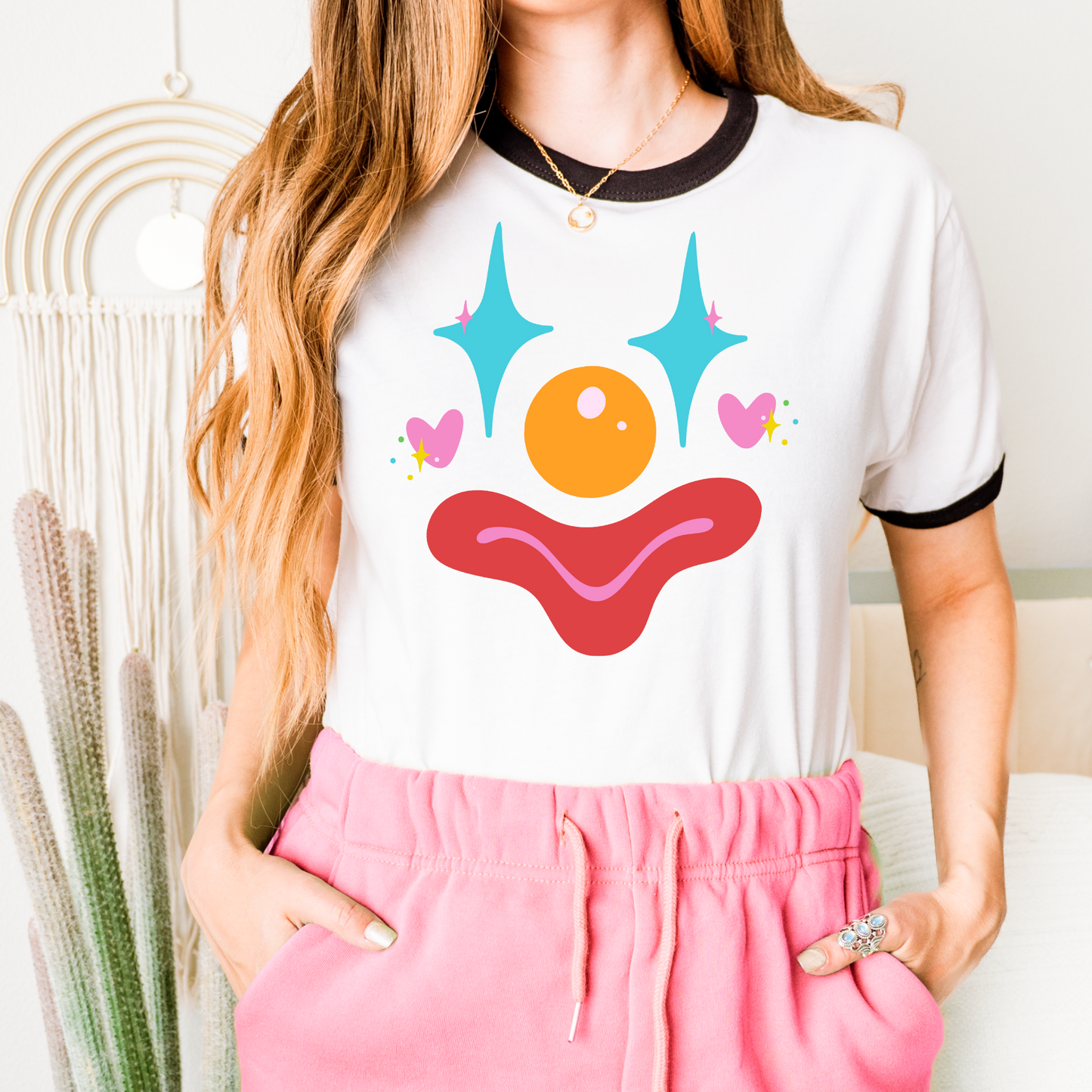 Trendy Clown Face DTF Transfer