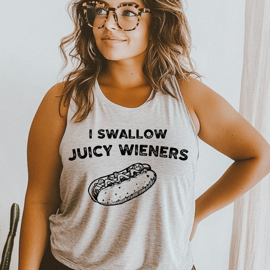 I Swallow Juicy Weiners Hotdog 4th of July DTF Transfer