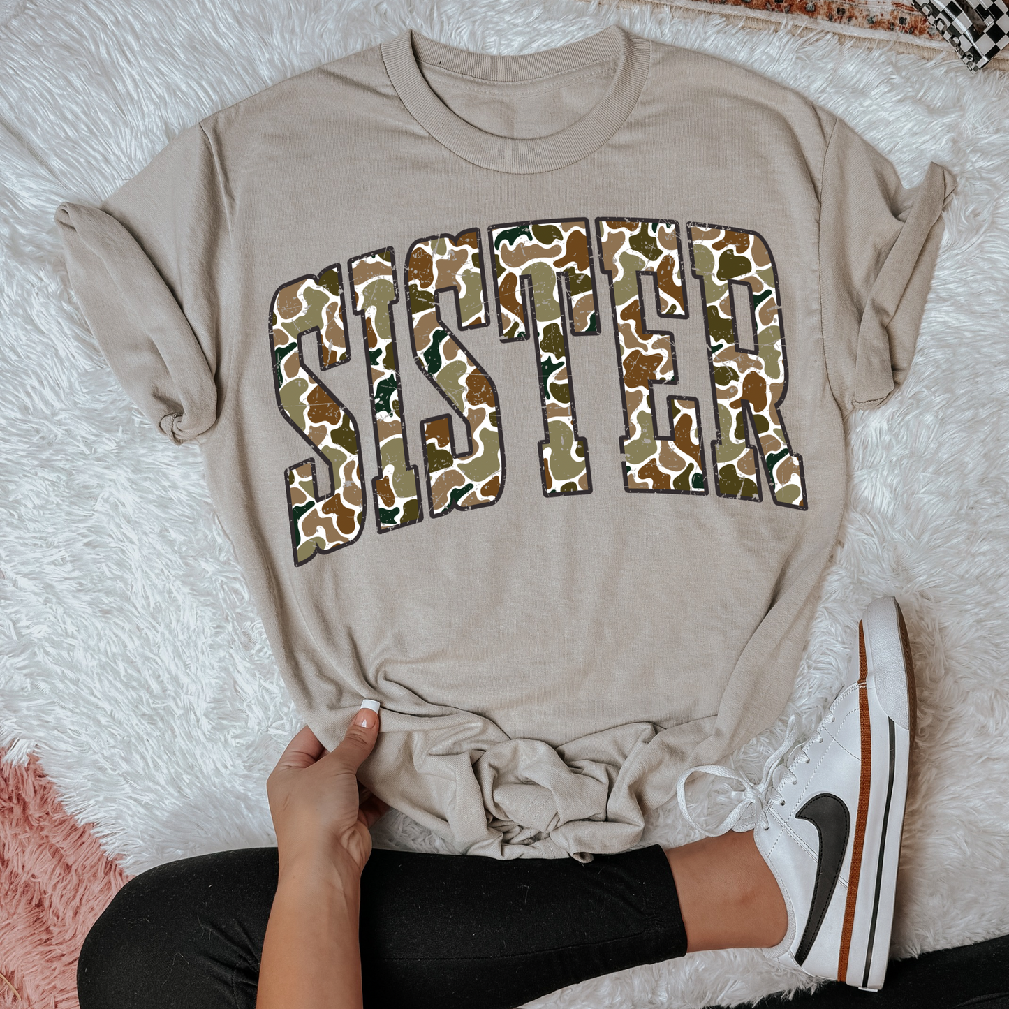Camo Sister DTF Transfer