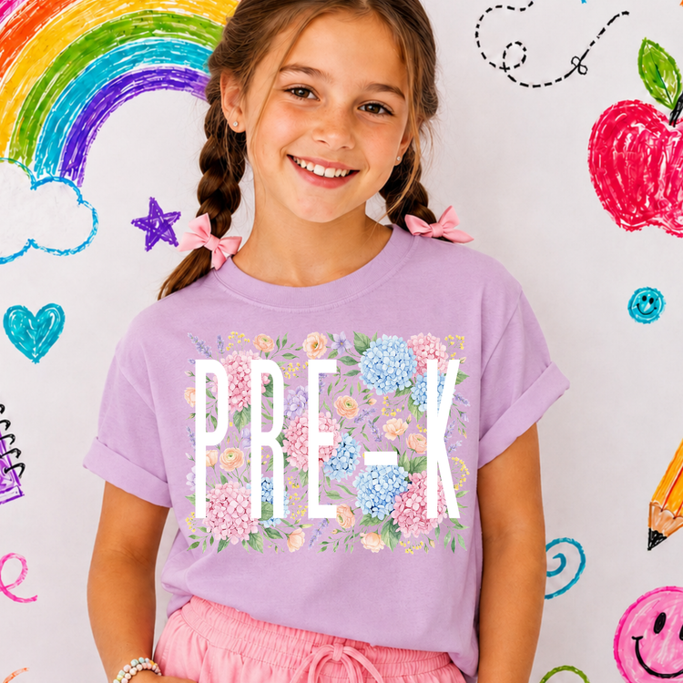 Pre-K Grade Floral Back to School DTF Transfer