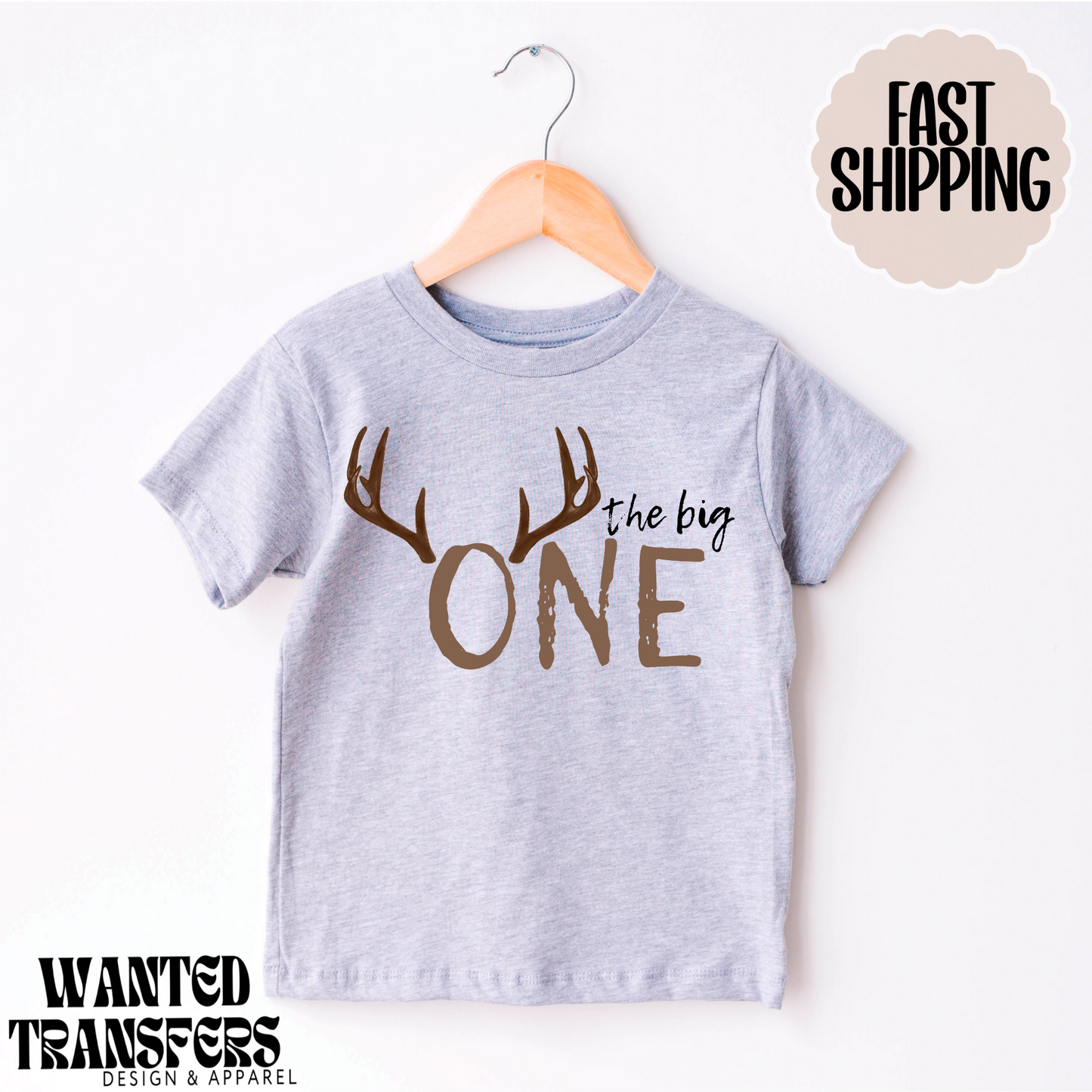 The Big One Hunting Boys Birthday Shirt, Tee, Onesie, Birthday Boys, Hunting, 1st, First Birthday, Toddler, Youth, Kids Bday