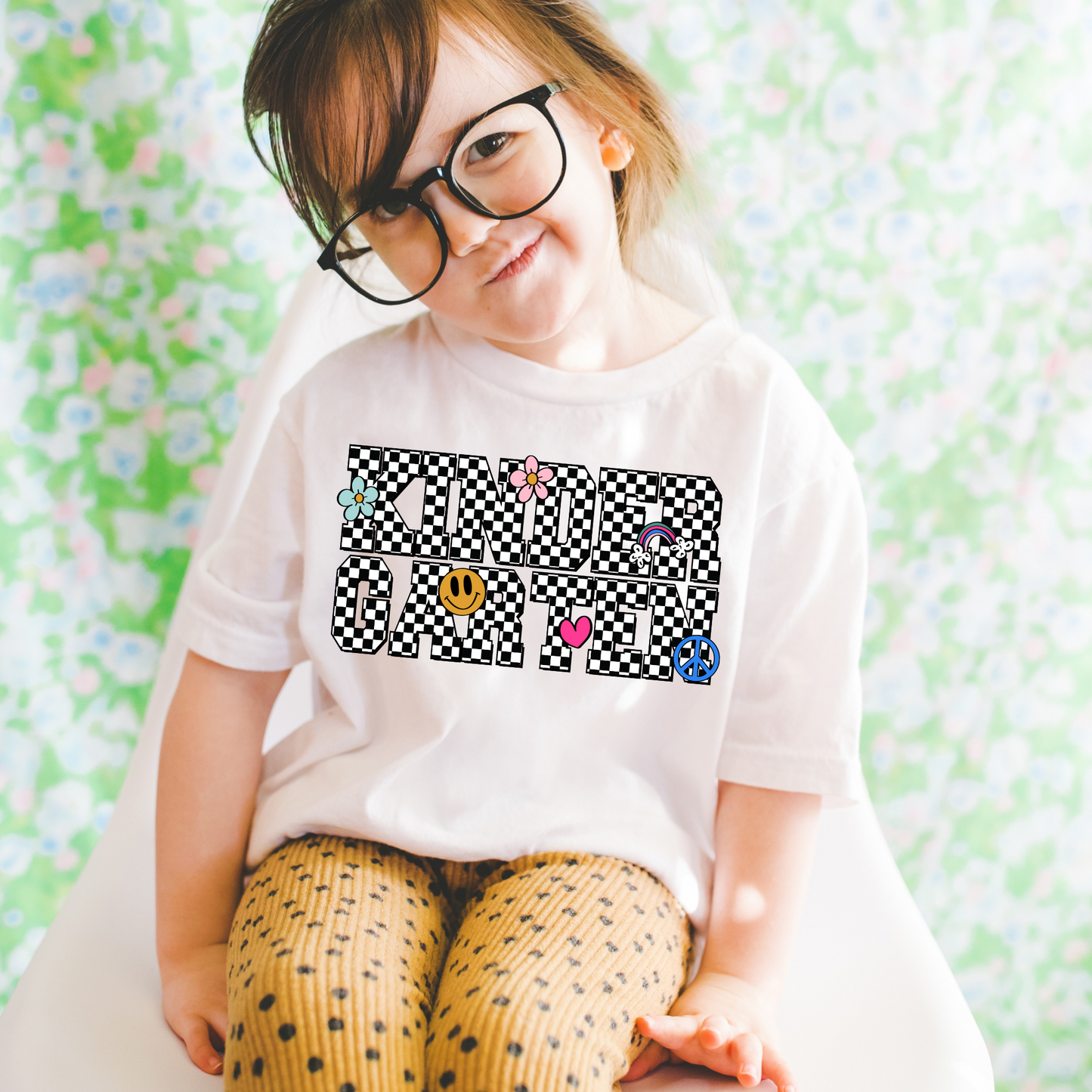 Retro Checkered Kindergarten Back to School DTF Transfer