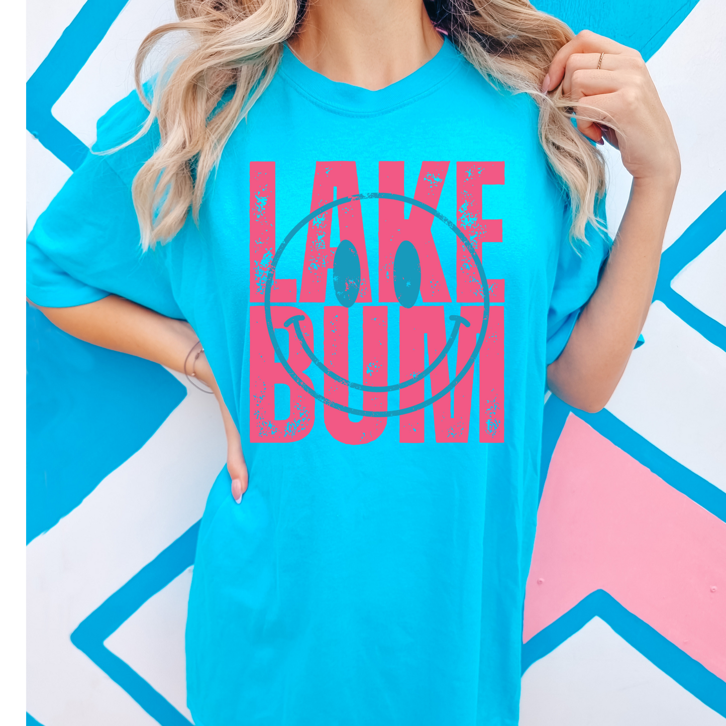 Lake Bum Pink/Teal Summer DTF Transfer