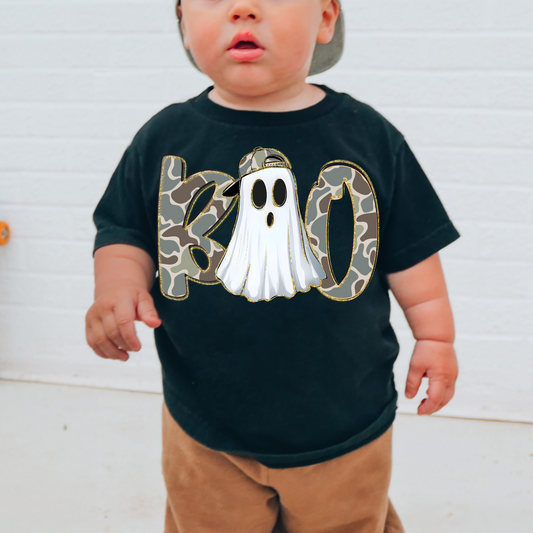 Camo Boo Toddler/Youth Film Screen Print Transfer