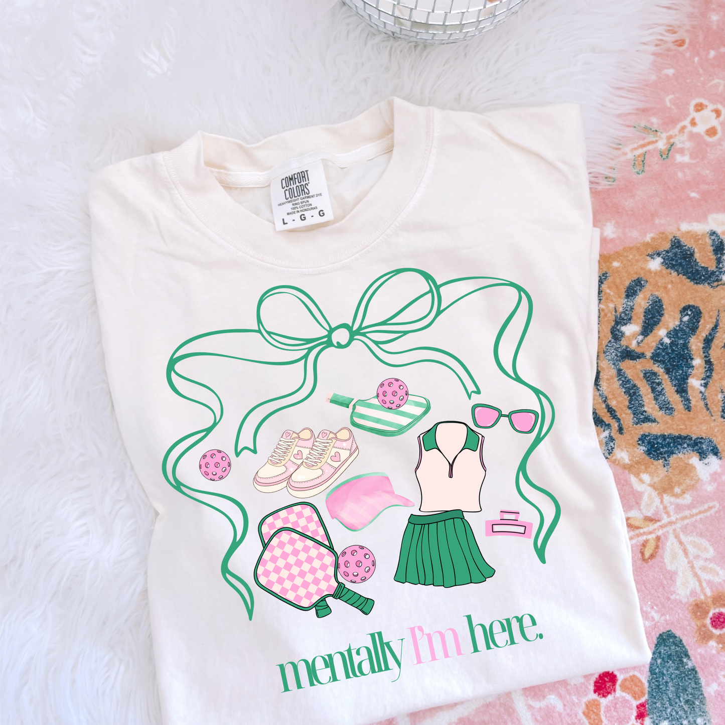 Mentally, I'm Here Pickleball DTF Transfer