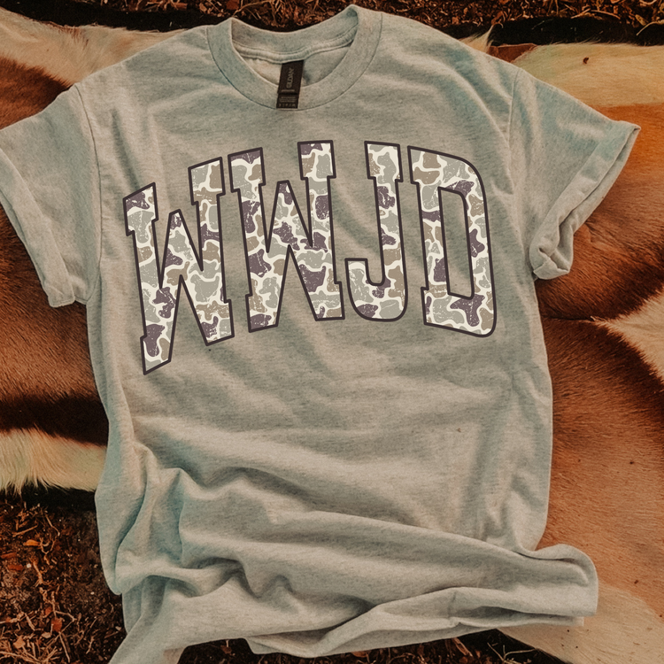 Camo WWJD DTF Transfer