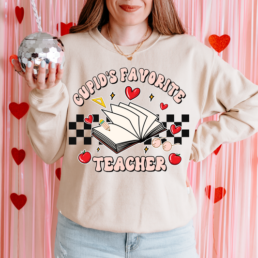 Cupid's Favorite Teacher Valentine's DTF Transfer