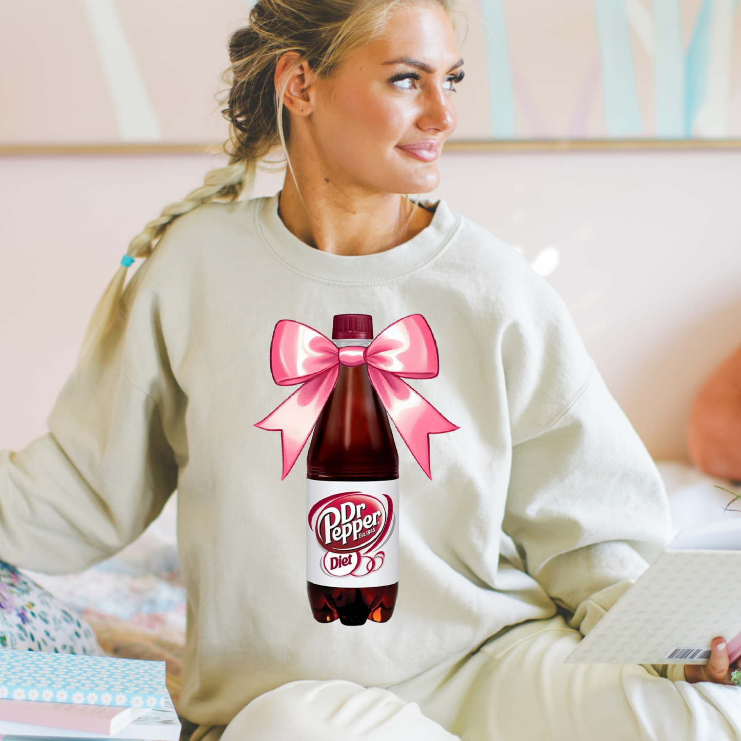 Coquette Bow Diet Dr. Pepper Vintage Preppy DTF Transfer