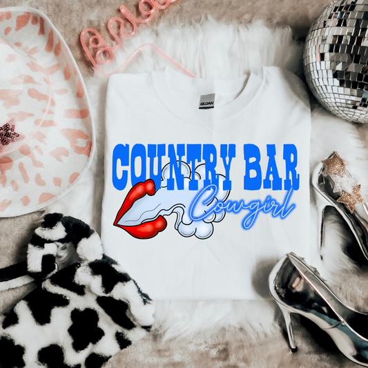 Country Bar Cowgirl Western DTF Transfer