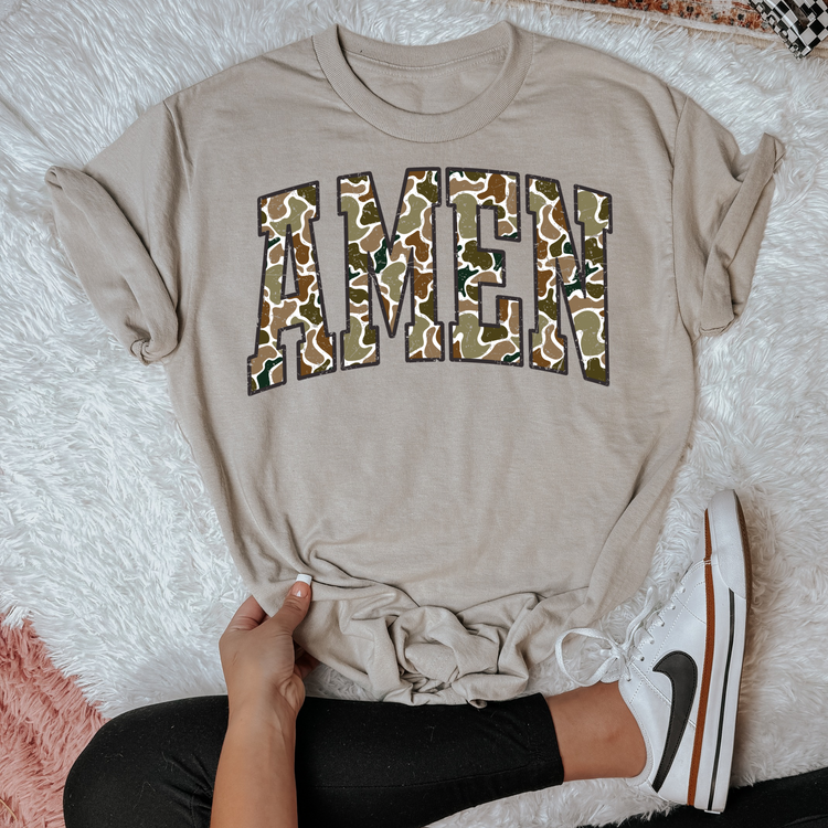 Camo Amen DTF Transfer