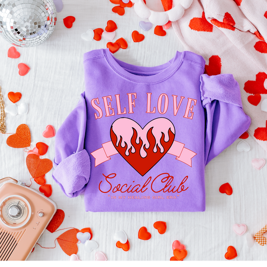 Self Love Social Club Valentine's DTF Transfer