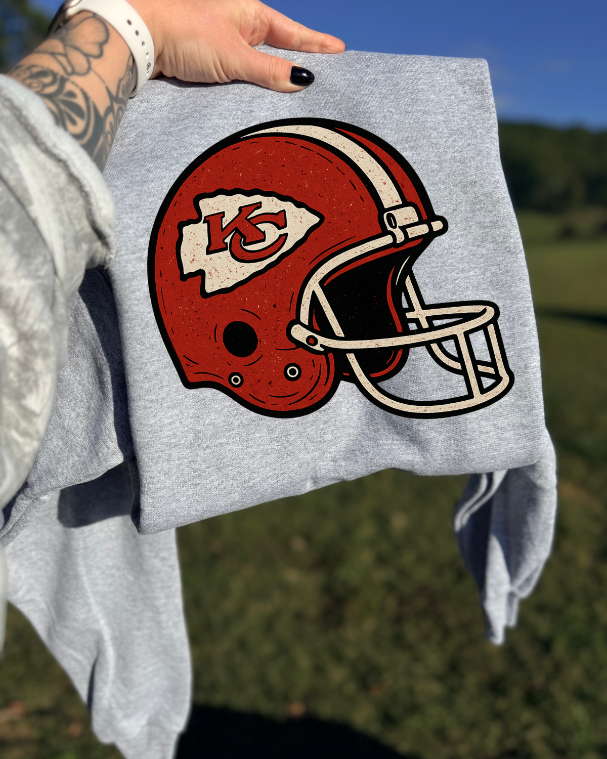 Vintage Helmet Kansas City Chiefs DTF Transfer