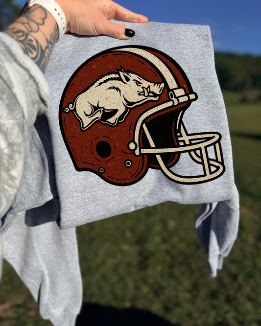 Vintage Helmet Razorbacks DTF Transfer