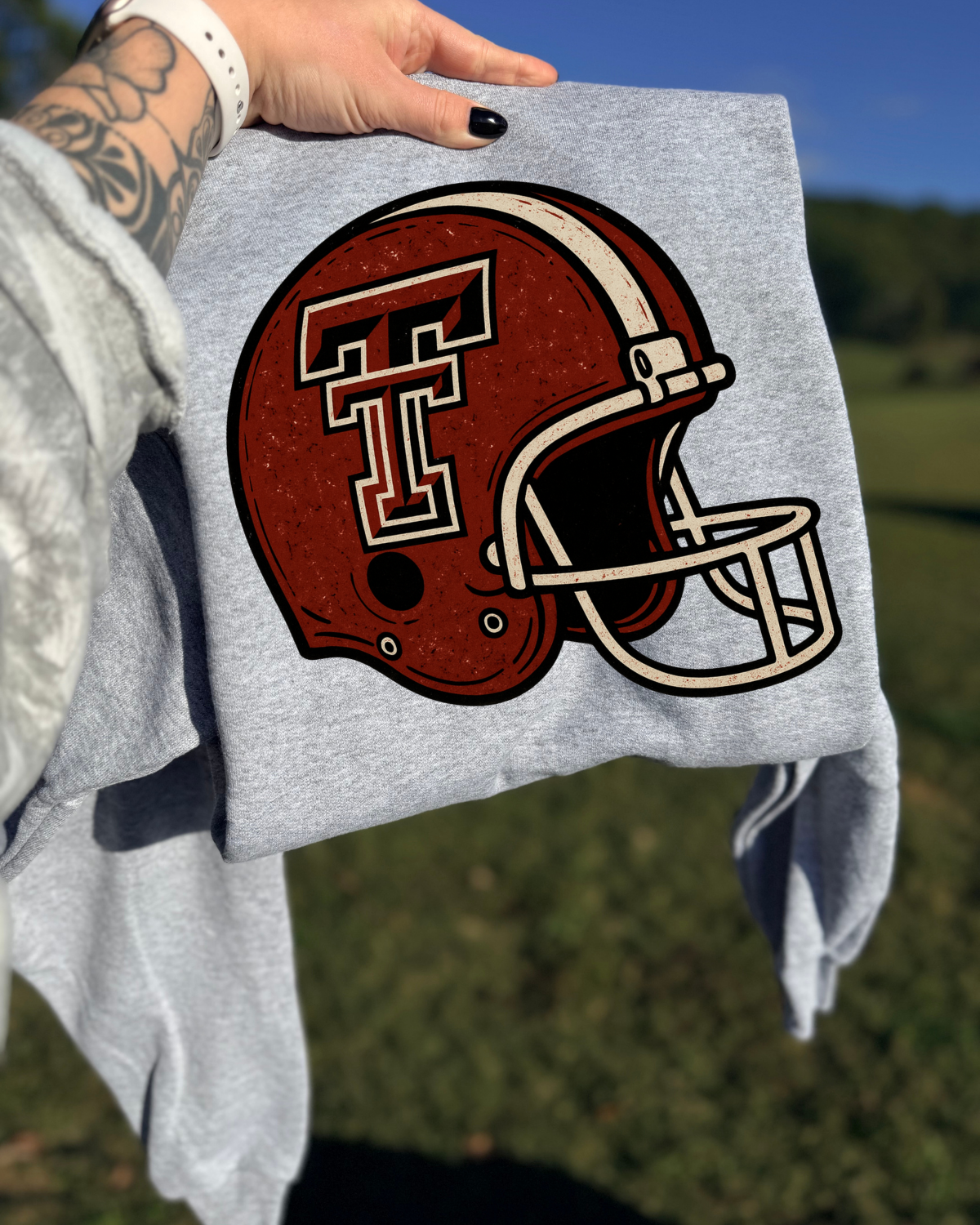 Vintage Helmet Temple University DTF Transfer