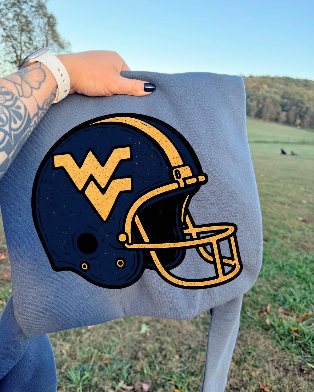 Vintage Helmet West Virginia DTF Transfer