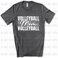 Volleyball Mom White Font Repeat DTF Transfer