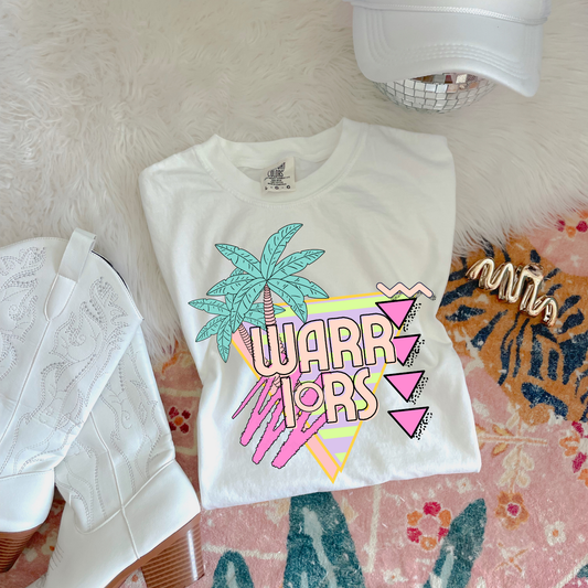 Warriors Palm Tree Mascot DTF Transfer